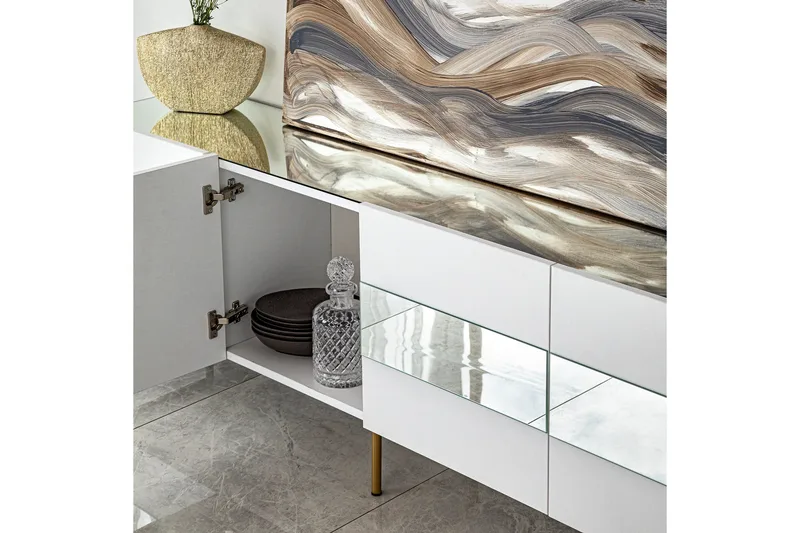 Arioch TV-benk 180 cm - Gull - Møbler - TV- & Mediamøbler - TV benk & mediabenk