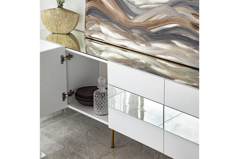 Arioch TV-benk 180 cm - Gull - Møbler - TV- & Mediamøbler - TV benk & mediabenk