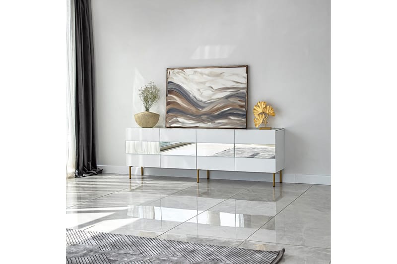 Arioch TV-benk 180 cm - Gull - Møbler - TV- & Mediamøbler - TV benk & mediabenk