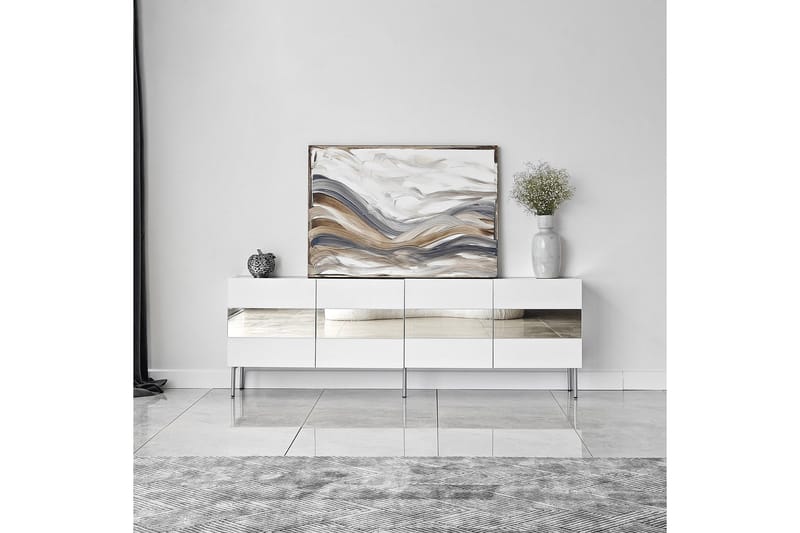 Arioch TV-benk 180 cm, Sølv