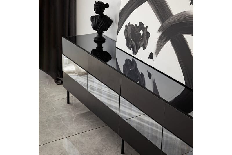 Arioch TV-benk 180 cm - Svart - Møbler - TV- & Mediamøbler - TV benk & mediabenk