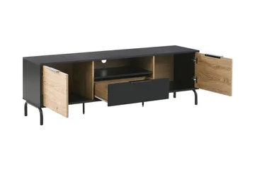 Arkley TV-benk 160x41 cm - Svart/Lysebrun - Møbler - TV- & Mediamøbler - TV benk & mediabenk