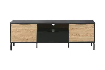 Arkley TV-benk 160x41 cm - Svart/Lysebrun - Møbler - TV- & Mediamøbler - TV benk & mediabenk