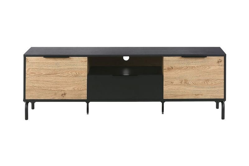 Arkley TV-benk 160x41 cm - Svart/Lysebrun - Møbler - TV- & Mediamøbler - TV benk & mediabenk