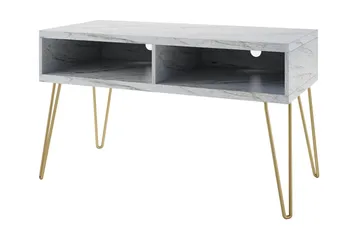 Athena Tv-benk 107x50 cm Hvit/Marmormønster - Novogratz - Møbler - TV- & Mediamøbler - TV benk & mediabenk