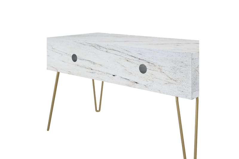 Athena Tv-benk 107x50 cm Hvit/Marmormønster - Novogratz - Møbler - TV- & Mediamøbler - TV benk & mediabenk