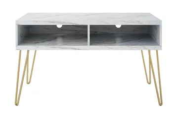 Athena Tv-benk 107x50 cm Hvit/Marmormønster - Novogratz - Møbler - TV- & Mediamøbler - TV benk & mediabenk