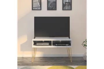 Athena Tv-benk 107x50 cm Hvit/Marmormønster - Novogratz - Møbler - TV- & Mediamøbler - TV benk & mediabenk