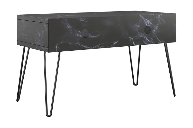 Athena Tv-benk 107x50 cm Svart/Marmormønster - Novogratz - Møbler - TV- & Mediamøbler - TV benk & mediabenk