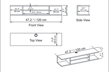 Avvakko TV-benk 135 cm - Hvit - Møbler - TV- & Mediamøbler - TV benk & mediabenk