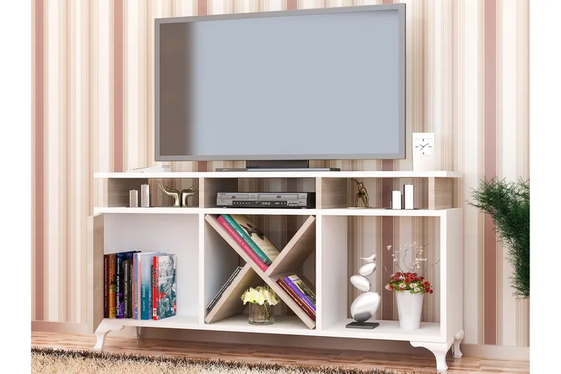 Ayaze TV-benk 120 cm - Hvit - Møbler - TV- & Mediamøbler - TV benk & mediabenk