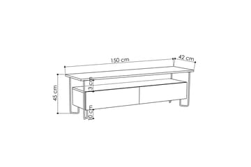 Bodsjö TV-Benk 150 cm - Grå - Møbler - TV- & Mediamøbler - TV benk & mediabenk
