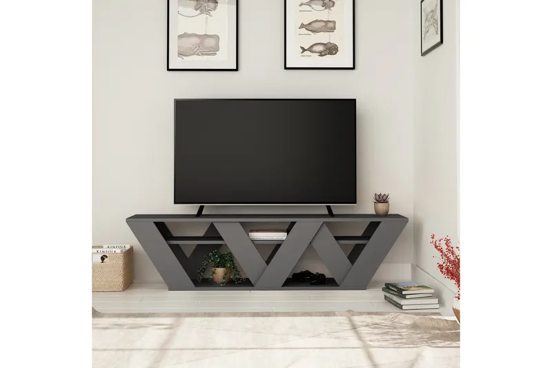 Bodsjö TV-Benk 158 cm - Grå - Møbler - TV- & Mediamøbler - TV benk & mediabenk