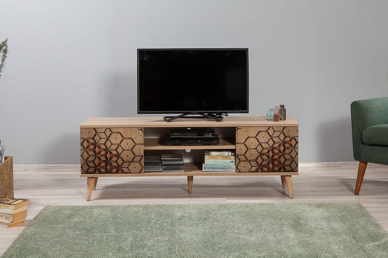 Brokind TV-Benk 140 cm - Brun - Møbler - TV- & Mediamøbler - TV benk & mediabenk