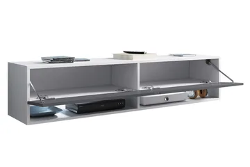 Brya TV-benk 140 cm LED-belysning - Beige/Hvit/RGB LED - Møbler - TV- & Mediamøbler - TV benk & mediabenk