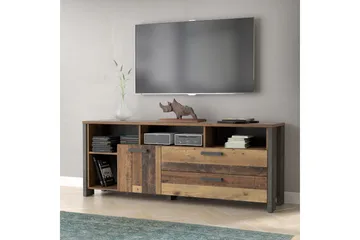 Cadle Gulvstående TV-benk 161 cm med Oppbevaring i Mørkt Tre - Brun - Møbler - TV- & Mediamøbler - TV benk & mediabenk