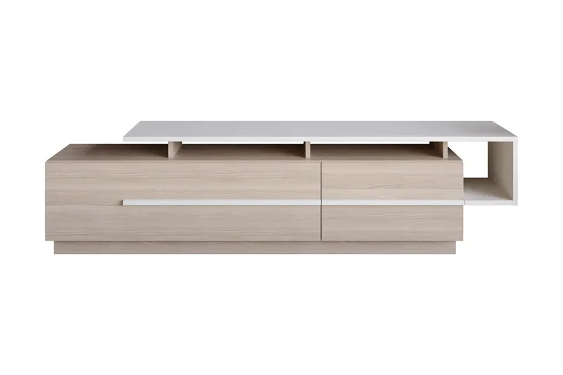 Campora Gulvstående Tv-benk 150 cm med Oppbevaring i Malt Tre, Beige