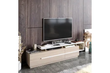 Campora Gulvstående Tv-benk 150 cm med Oppbevaring i Malt Tre - Beige - Møbler - TV- & Mediamøbler - TV benk & mediabenk