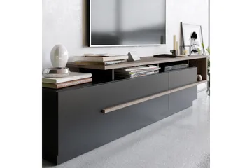 Campora Tv-benk 150 cm - Svart/Mørkebrun - Møbler - TV- & Mediamøbler - TV benk & mediabenk