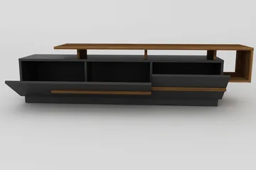 Campora Tv-benk 150 cm - Svart/Mørkebrun - Møbler - TV- & Mediamøbler - TV benk & mediabenk