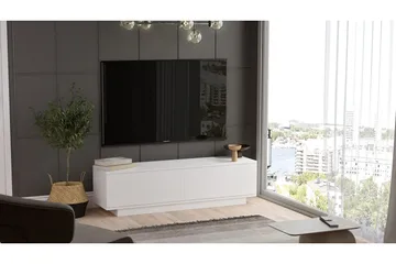 Caswell TV-benk 140 cm - Hvit - Møbler - TV- & Mediamøbler - TV benk & mediabenk