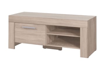 Cezar Gulvstående TV-benk 120 cm med Oppbevaring i Eik - Beige - Møbler - TV- & Mediamøbler - TV benk & mediabenk