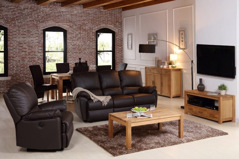 Chicago Ny TV-benk 140 cm - Eik - Møbler - TV- & Mediamøbler - TV benk & mediabenk