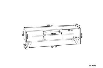Colfer TV-Benk 150 cm - Hvit - Møbler - TV- & Mediamøbler - TV benk & mediabenk