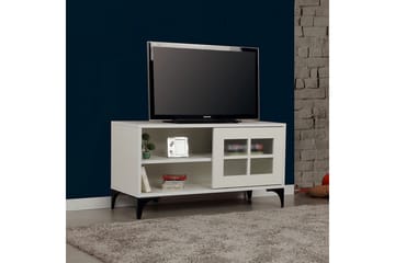 Comfortale Gulvstående TV-benk 100 cm med Oppbevaring i Malt Tre - Hvit - Møbler - TV- & Mediamøbler - TV benk & mediabenk