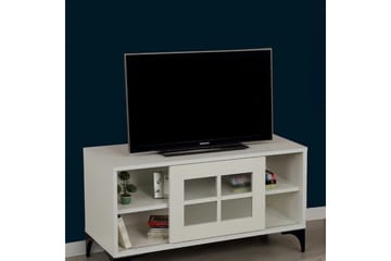 Comfortale Gulvstående TV-benk 100 cm med Oppbevaring i Malt Tre - Hvit - Møbler - TV- & Mediamøbler - TV benk & mediabenk