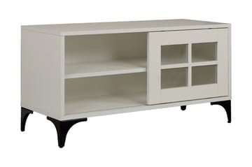 Comfortale Gulvstående TV-benk 100 cm med Oppbevaring i Malt Tre - Hvit - Møbler - TV- & Mediamøbler - TV benk & mediabenk