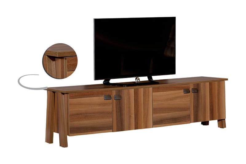 Comfortale Gulvstående TV-benk 189 cm med Oppbevaring i Mørkt Tre - Brun - Møbler - TV- & Mediamøbler - TV benk & mediabenk