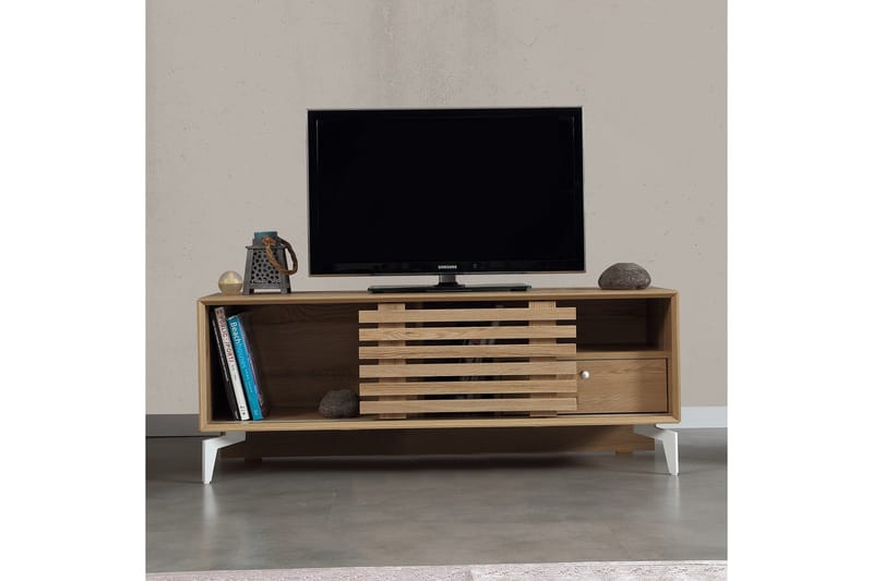 Comfortale TV-benk 100 cm - Grå Tre - Møbler - TV- & Mediamøbler - TV benk & mediabenk