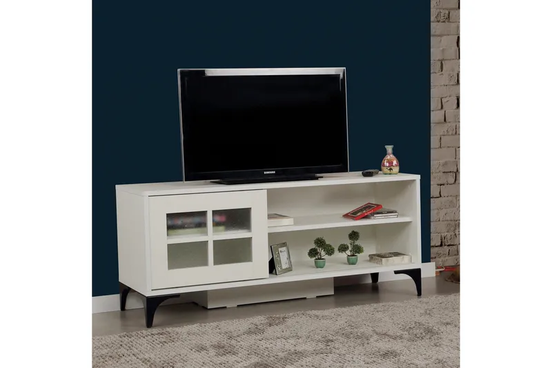 Comfortale TV-benk 125 cm - Hvit - Møbler - TV- & Mediamøbler - TV benk & mediabenk