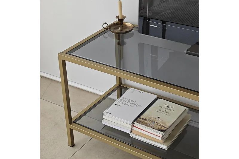 Condurso TV-benk 130 cm - Gull - Møbler - TV- & Mediamøbler - TV benk & mediabenk