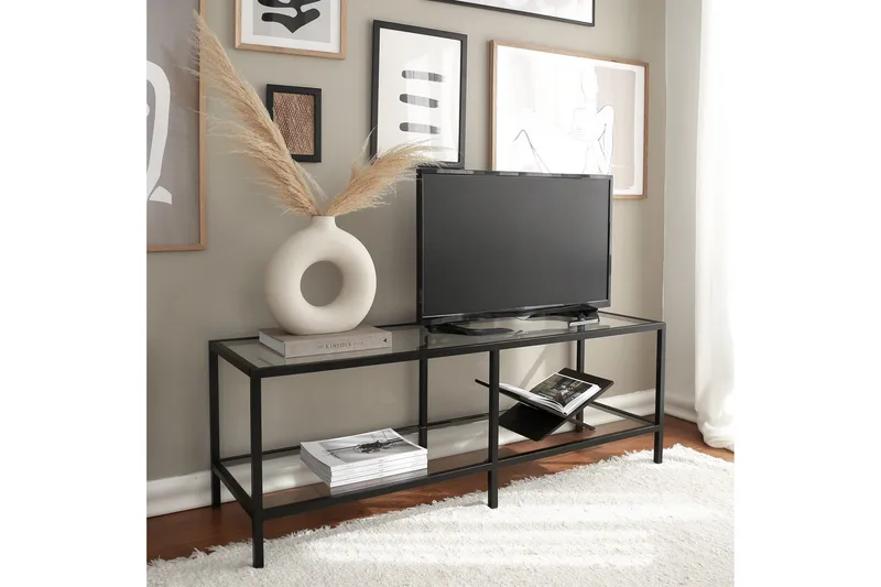 Condurso Tv-benk 130 cm - Svart - Møbler - TV- & Mediamøbler - TV benk & mediabenk