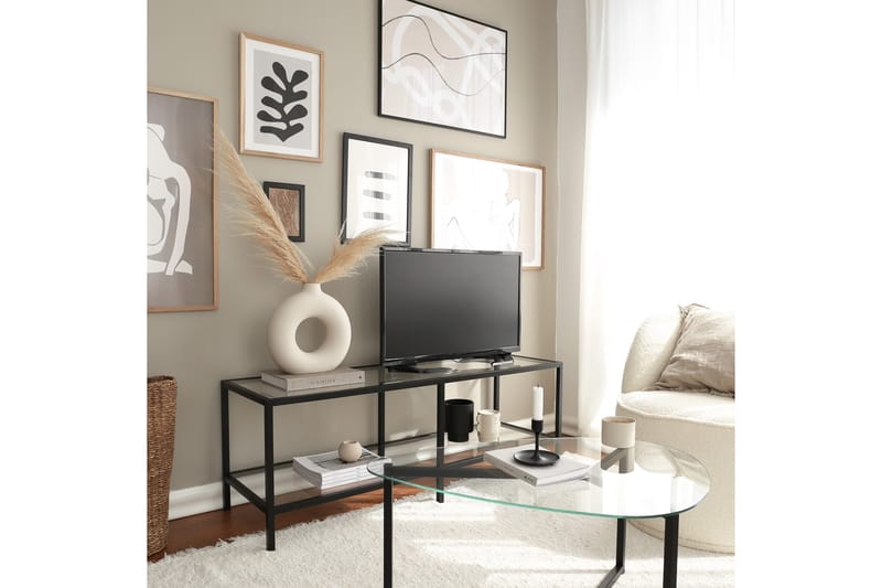 Condurso Tv-benk 130 cm - Svart - Møbler - TV- & Mediamøbler - TV benk & mediabenk