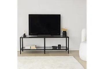 Condurso TV-benk til Gulv 130 cm i Metall og Glass - Røykgrå - Møbler - TV- & Mediamøbler - TV benk & mediabenk