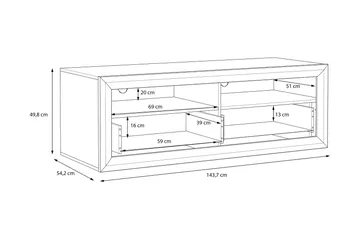 Corlius Tv-benk 144 cm - Beige/Brun - Møbler - TV- & Mediamøbler - TV benk & mediabenk