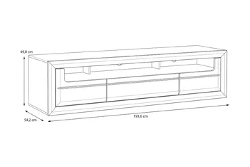 Corlius Tv-benk 194 cm - Beige/Brun - Møbler - TV- & Mediamøbler - TV benk & mediabenk