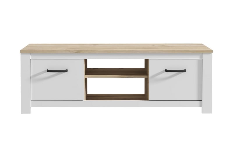 Crumpton TV-Benk 161 cm - Hvit/Brun - Møbler - TV- & Mediamøbler - TV benk & mediabenk