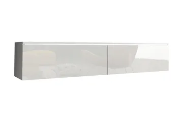Cuguen TV-benk 140x32x30 cm - Hvit - Møbler - TV- & Mediamøbler - TV-skap