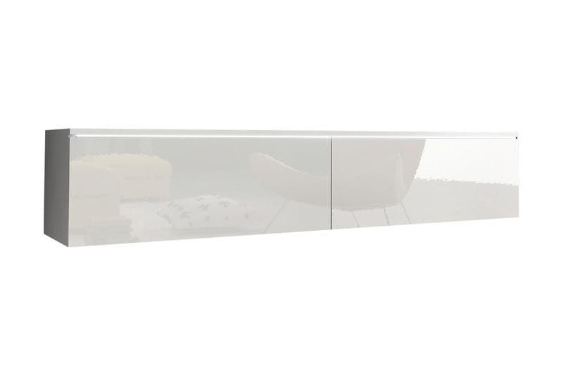 Cuguen TV-benk 140x32x30 cm - Hvit - Møbler - TV- & Mediamøbler - TV-skap