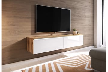 Cuguen Tv-skap 140 cm - Hvit/Natur - Møbler - TV- & Mediamøbler - TV benk & mediabenk