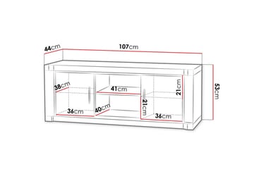 Dallas TV-benk 137x43,5x53 cm - Beige/Grå - Møbler - TV- & Mediamøbler - TV benk & mediabenk