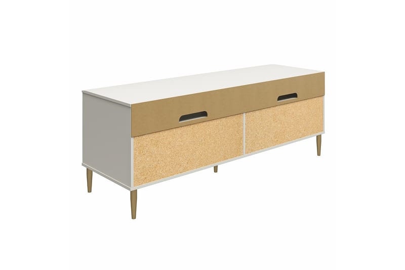 Daphne Tv-benk 158,5x50 cm Hvit - Dorel Home - Møbler - TV- & Mediamøbler - TV benk & mediabenk