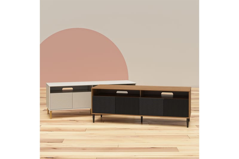 Daphne Tv-benk 158,5x50 cm Hvit - Dorel Home - Møbler - TV- & Mediamøbler - TV benk & mediabenk