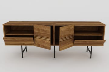 Dasaki TV-benk 180 cm - Mørkebrun/Svart - Møbler - TV- & Mediamøbler - TV benk & mediabenk