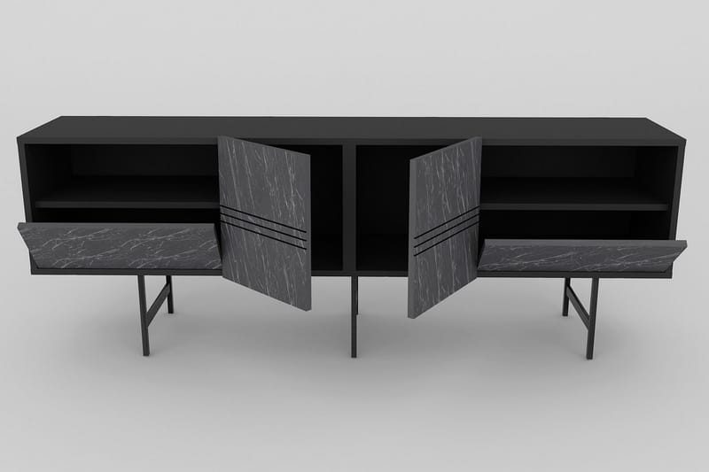 Dasaki Tv-benk 180 cm - Svart - Møbler - TV- & Mediamøbler - TV benk & mediabenk