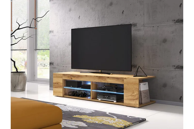 Davalos Tv-benk 137 cm - Eik - Møbler - TV- & Mediamøbler - TV benk & mediabenk